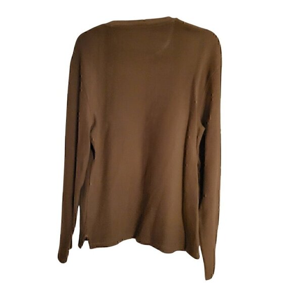 Jachs New Yorkl Henley Brown Sweater Men's Size Medium  NWT - Picture 4 of 6